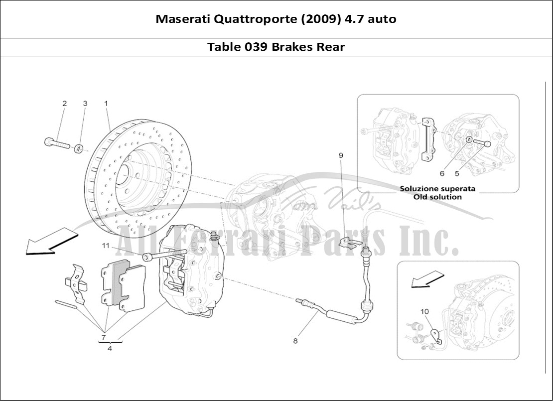 Ferrari Parts Maserati QTP. (2009) 4.7 auto Page 039 Braking Devices On Rear