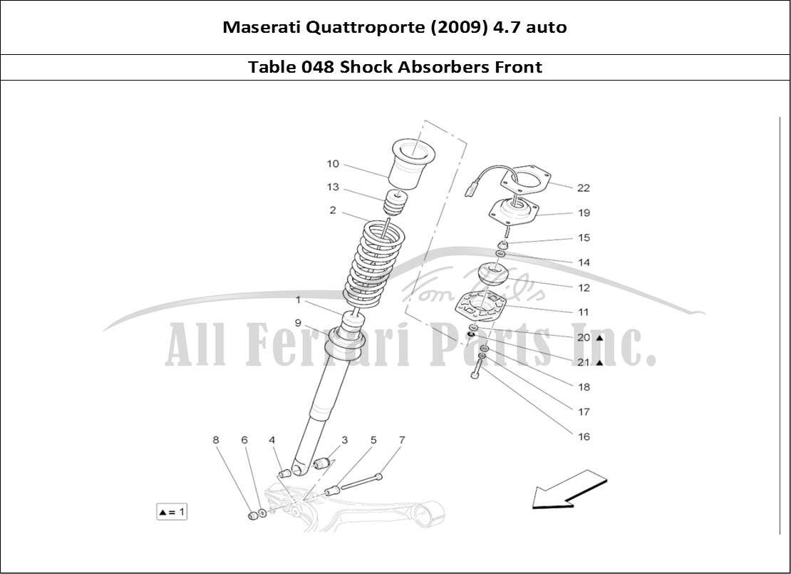 Ferrari Parts Maserati QTP. (2009) 4.7 auto Page 048 Front Shock Absorber Dev