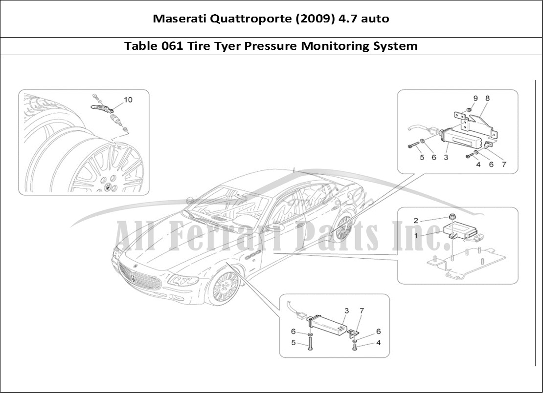 Ferrari Parts Maserati QTP. (2009) 4.7 auto Page 061 Tyre Pressure Monitoring