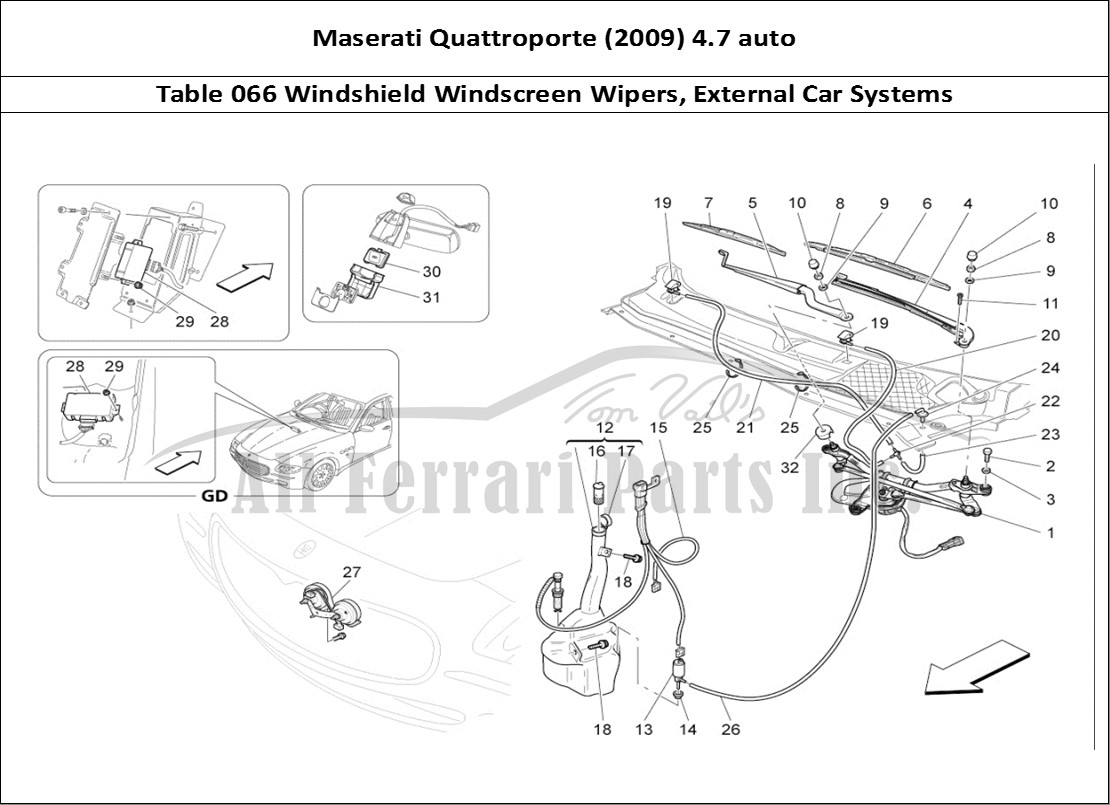 Ferrari Parts Maserati QTP. (2009) 4.7 auto Page 066 External Vehicle Devices
