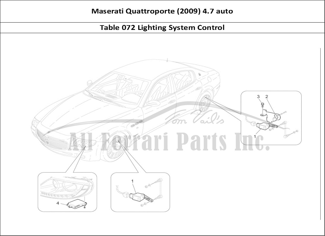 Ferrari Parts Maserati QTP. (2009) 4.7 auto Page 072 Lighting System Control