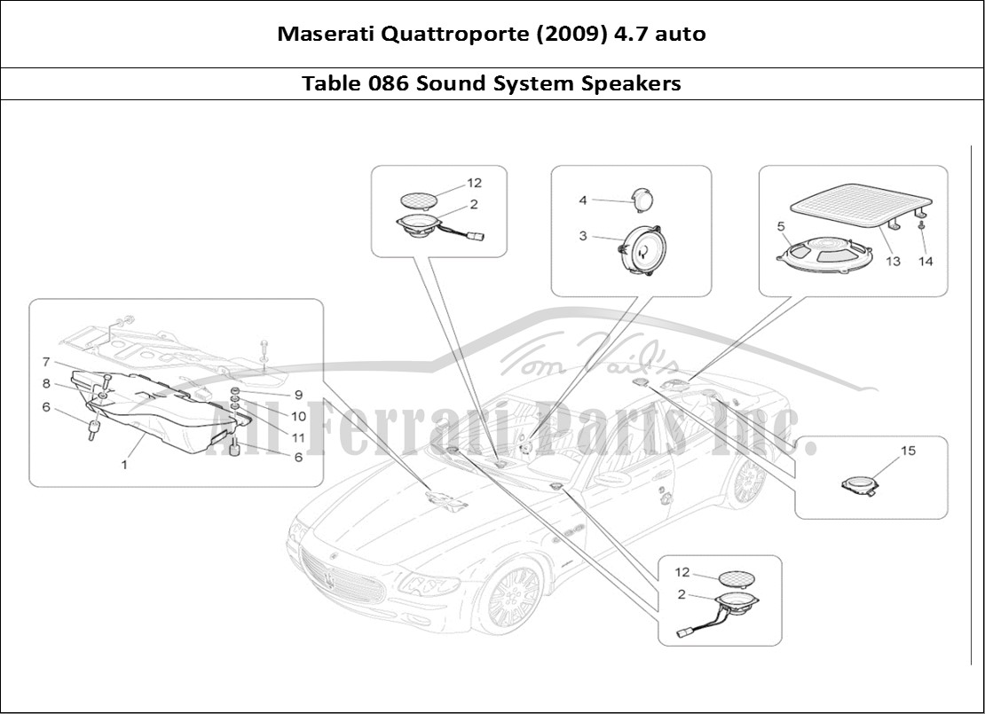 Ferrari Parts Maserati QTP. (2009) 4.7 auto Page 086 Sound Diffusion System