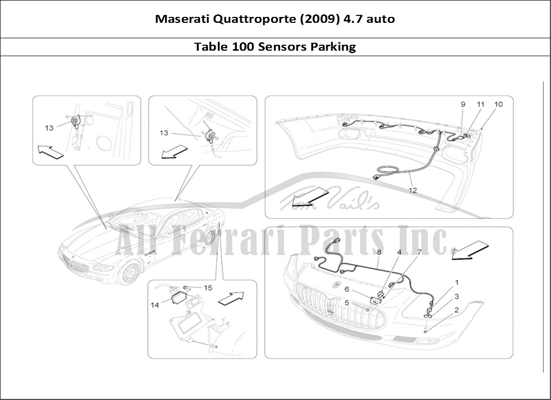 Ferrari Parts Maserati QTP. (2009) 4.7 auto Page 100 Parking Sensors