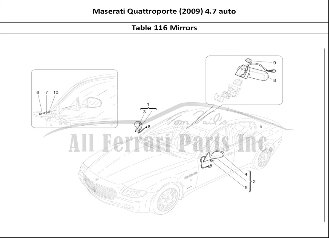 Ferrari Parts Maserati QTP. (2009) 4.7 auto Page 116 Internal And External Re