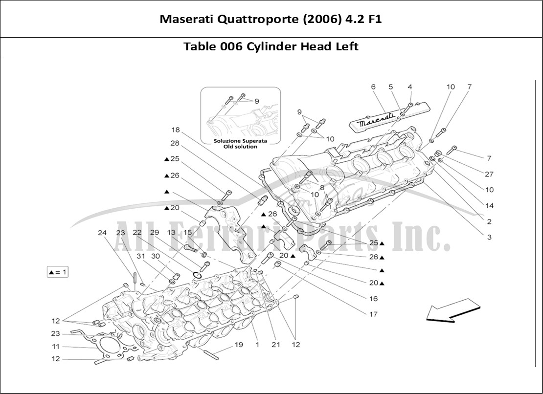 Ferrari Parts Maserati QTP. (2006) 4.2 F1 Page 006 Lh Cylinder Head