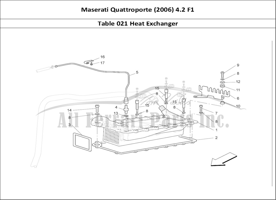 Ferrari Parts Maserati QTP. (2006) 4.2 F1 Page 021 Heat Exchanger