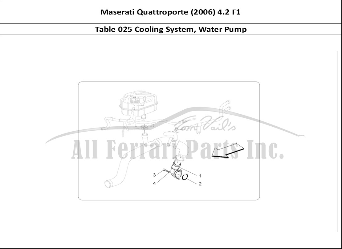Ferrari Parts Maserati QTP. (2006) 4.2 F1 Page 025 Cooling System: Water Pu