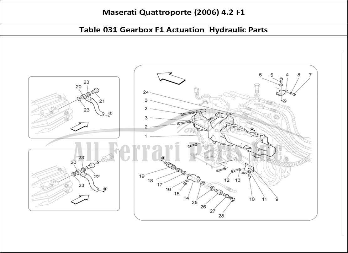 Ferrari Parts Maserati QTP. (2006) 4.2 F1 Page 031 Actuation Hydraulic Part