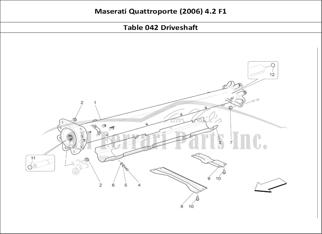 Ferrari Parts Maserati QTP. (2006) 4.2 F1 Page 042 Transmission Pipe