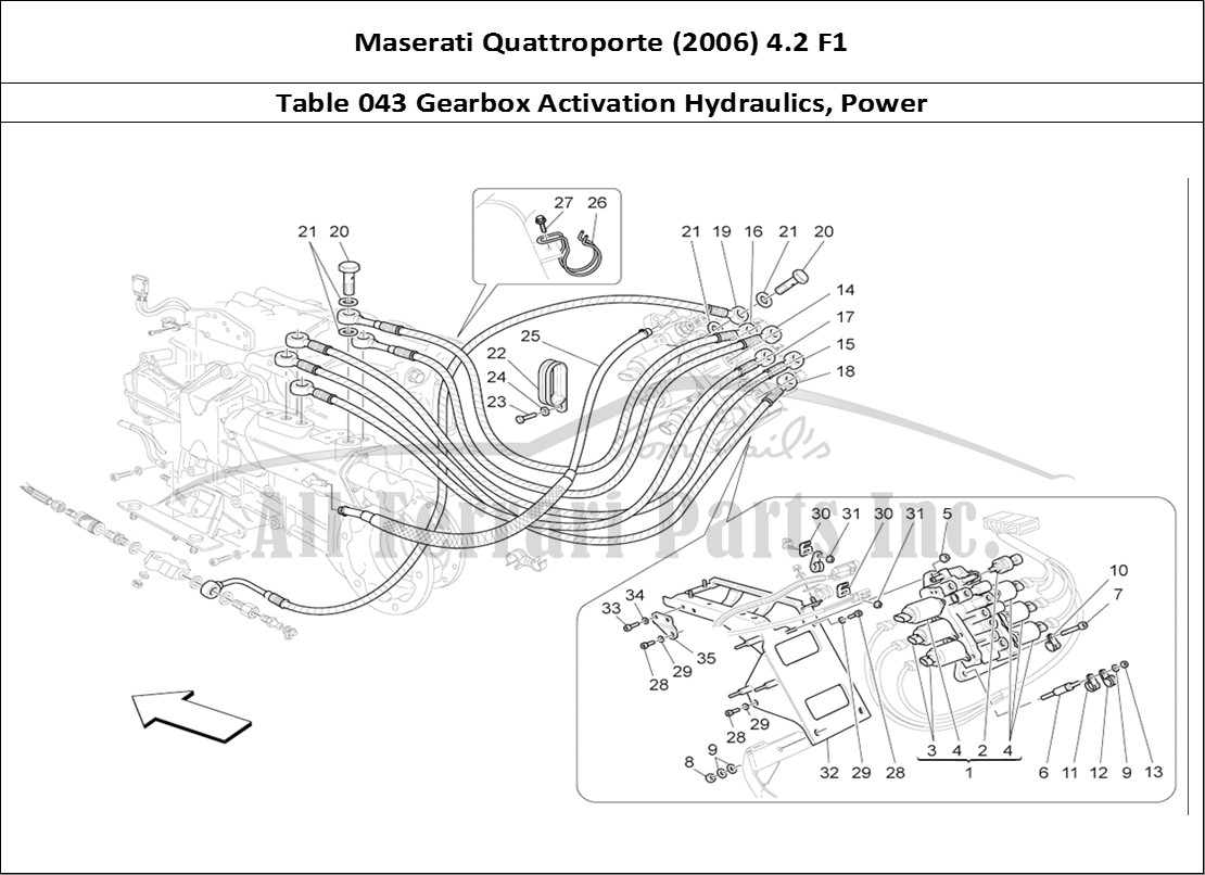 Ferrari Parts Maserati QTP. (2006) 4.2 F1 Page 043 Gearbox Activation Hydra