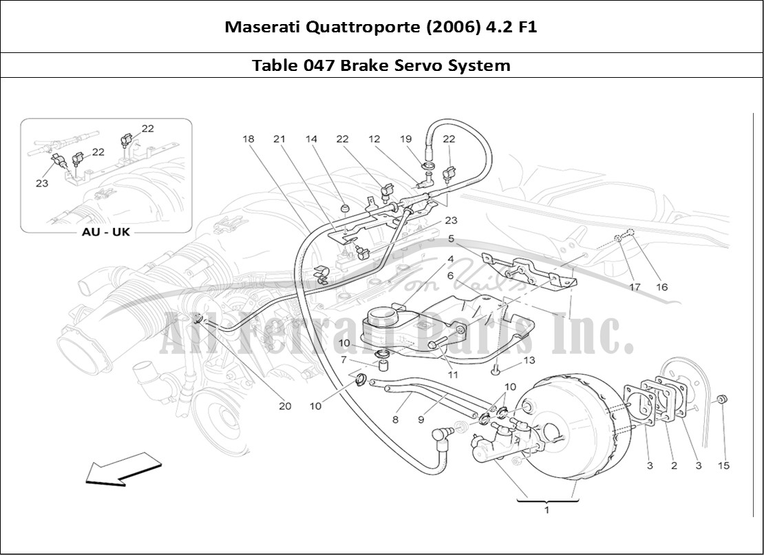 Ferrari Parts Maserati QTP. (2006) 4.2 F1 Page 047 Brake Servo System