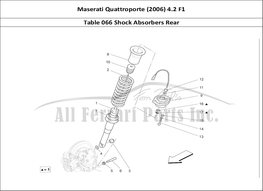 Ferrari Parts Maserati QTP. (2006) 4.2 F1 Page 066 Rear Shock Absorber Devi