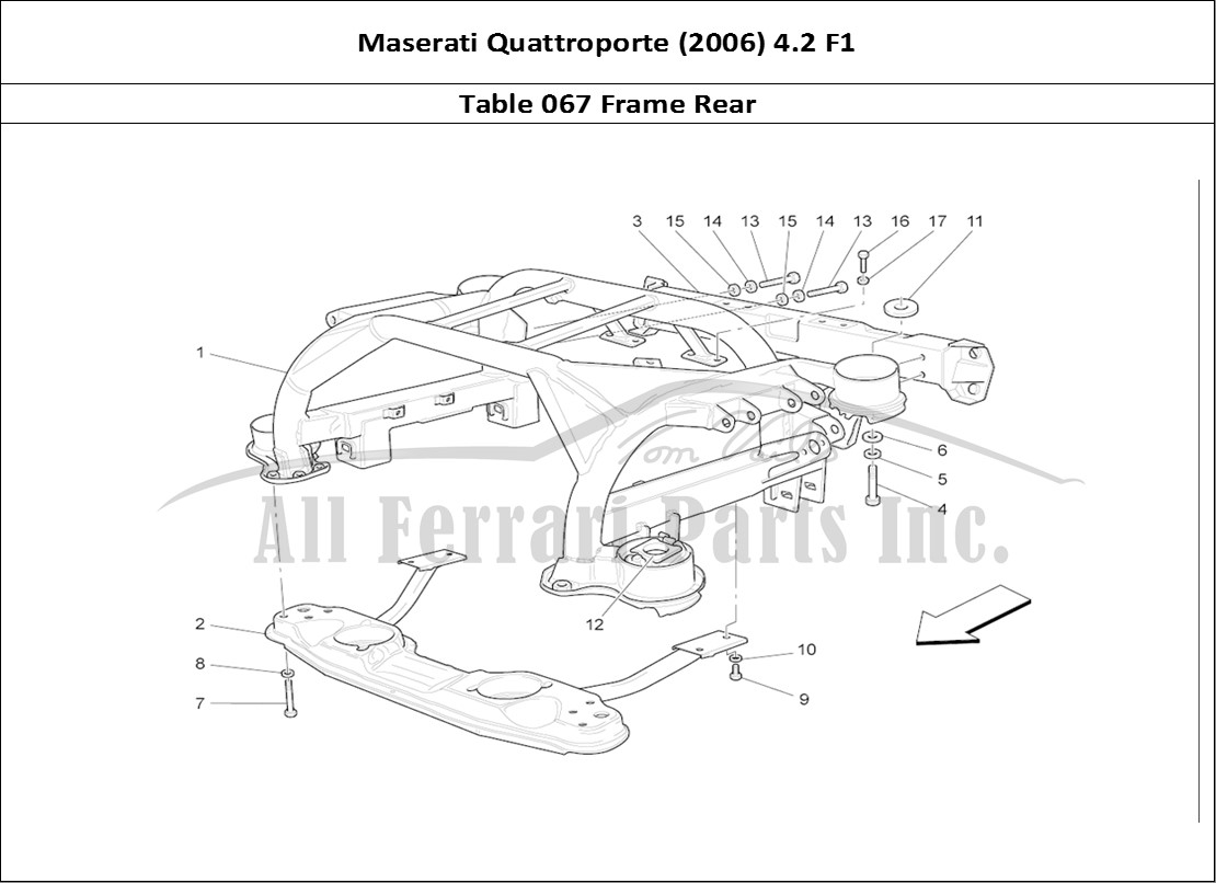 Ferrari Parts Maserati QTP. (2006) 4.2 F1 Page 067 Rear Chassis