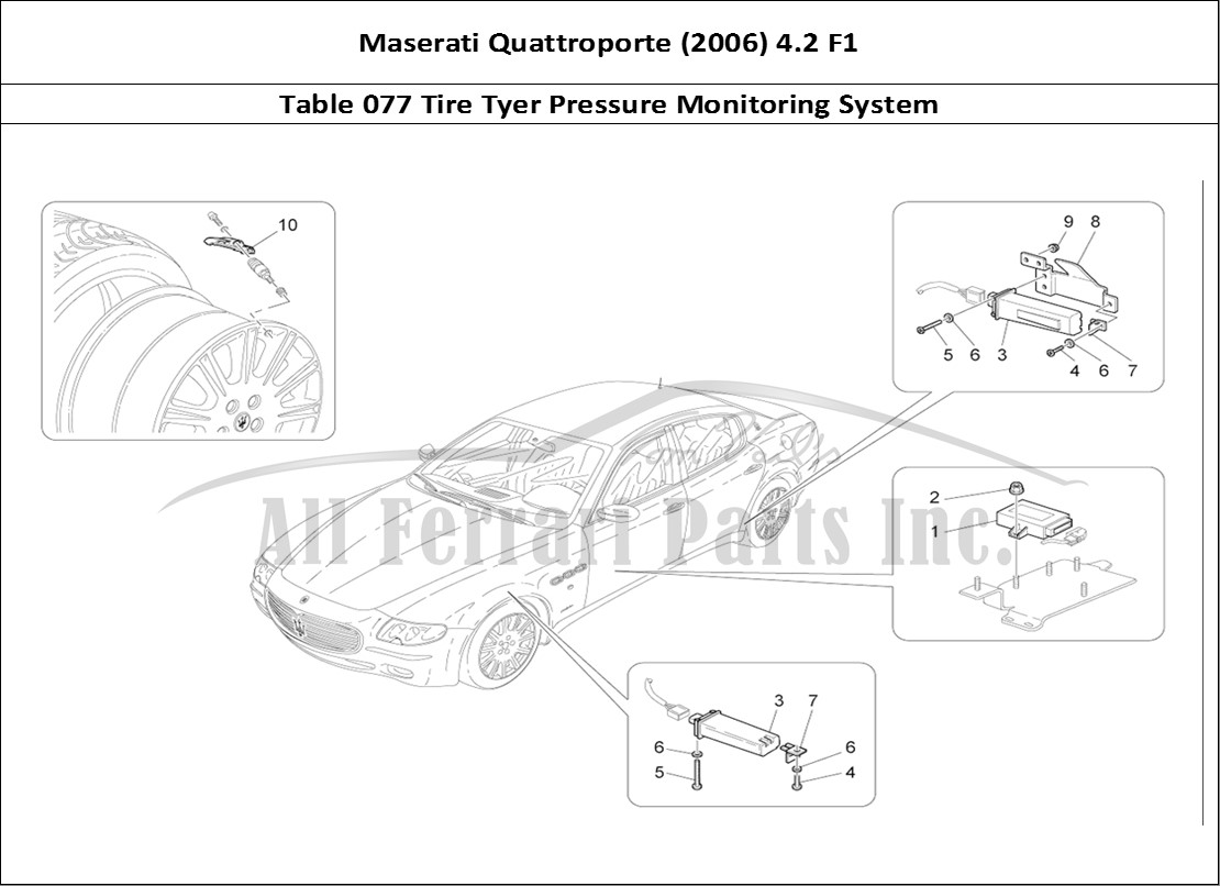 Ferrari Parts Maserati QTP. (2006) 4.2 F1 Page 077 Tyre Pressure Monitoring