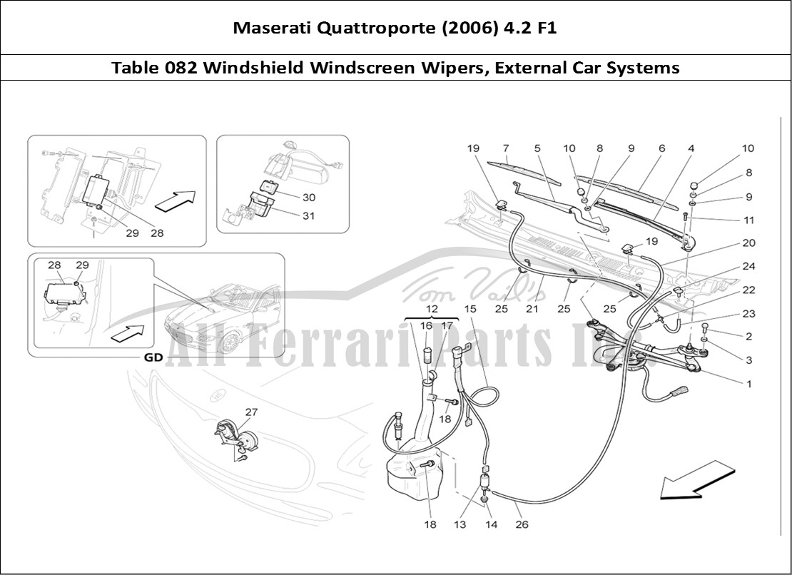 Ferrari Parts Maserati QTP. (2006) 4.2 F1 Page 082 External Vehicle Devices