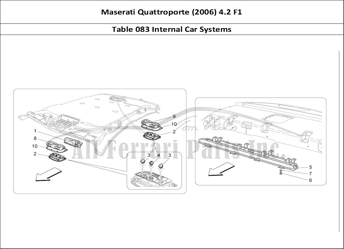 Ferrari Parts Maserati QTP. (2006) 4.2 F1 Page 083 Internal Vehicle Devices