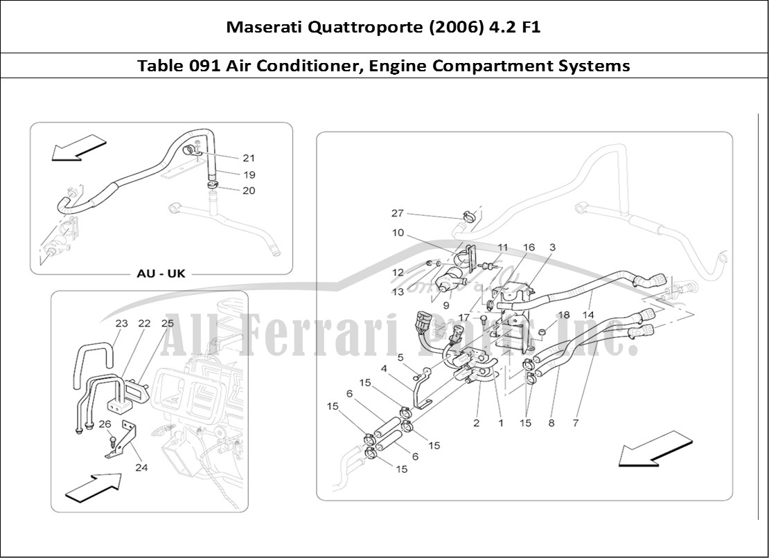 Ferrari Parts Maserati QTP. (2006) 4.2 F1 Page 091 A/c Unit: Engine Compart