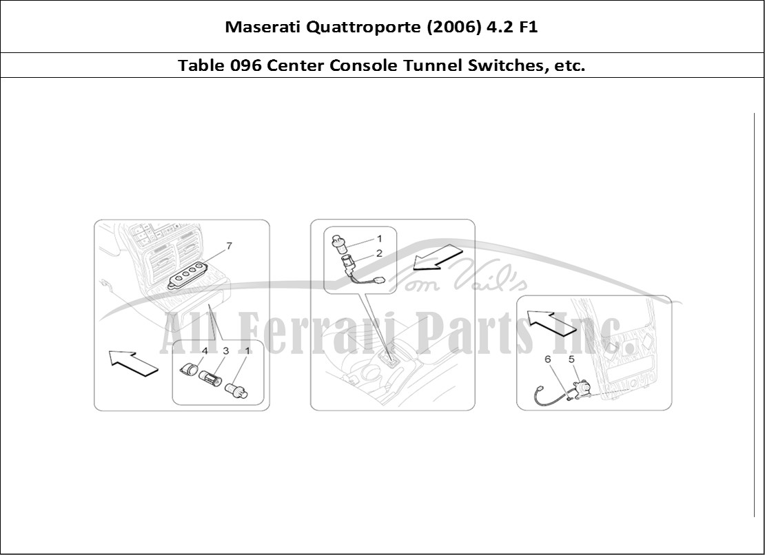 Ferrari Parts Maserati QTP. (2006) 4.2 F1 Page 096 Centre Console Devices