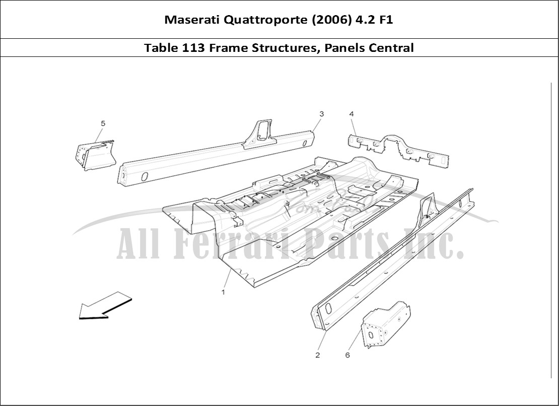 Ferrari Parts Maserati QTP. (2006) 4.2 F1 Page 113 Central Structural Frame