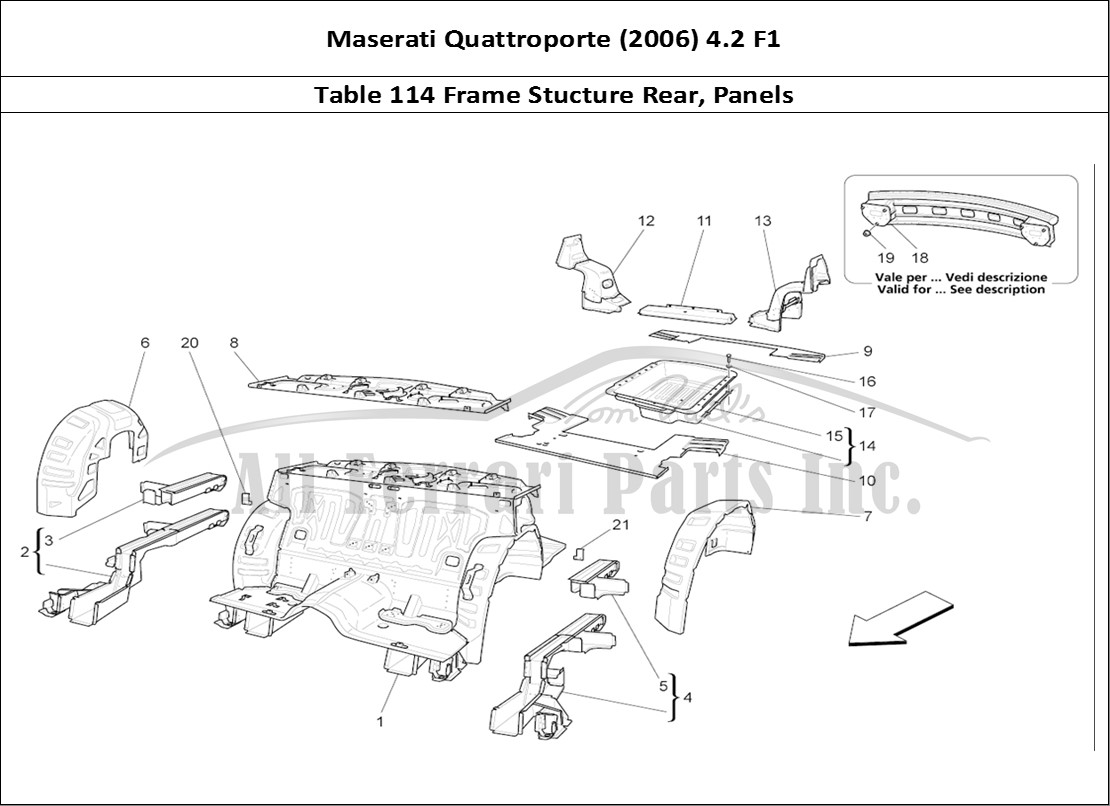 Ferrari Parts Maserati QTP. (2006) 4.2 F1 Page 114 Rear Structural Frames A