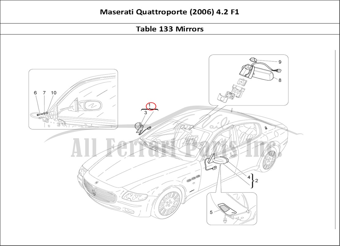 Ferrari Parts Maserati QTP. (2006) 4.2 F1 Page 133 Internal And External Re