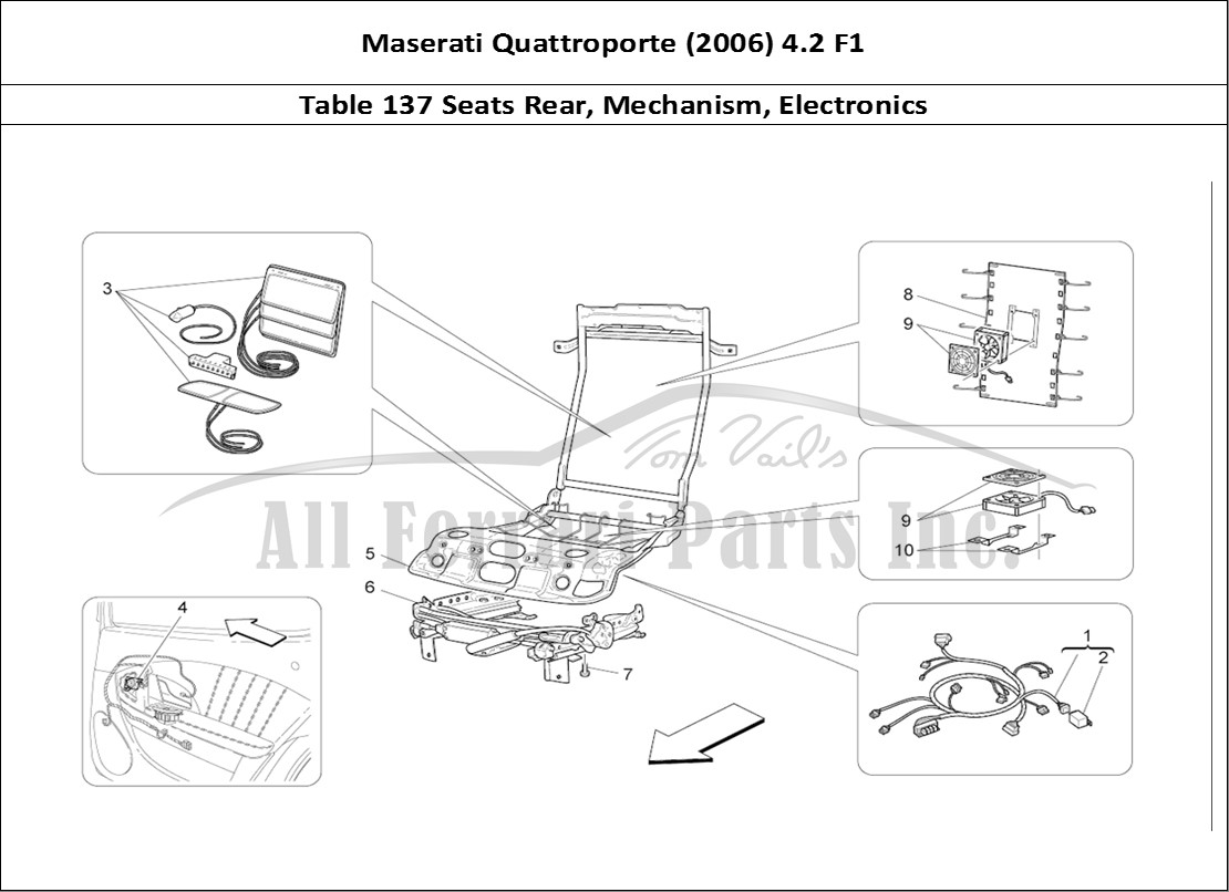 Ferrari Parts Maserati QTP. (2006) 4.2 F1 Page 137 Rear Seats: Mechanics An