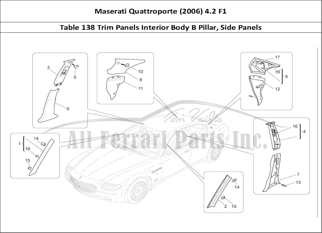 Ferrari Parts Maserati QTP. (2006) 4.2 F1 Page 138 Passenger Compartment B