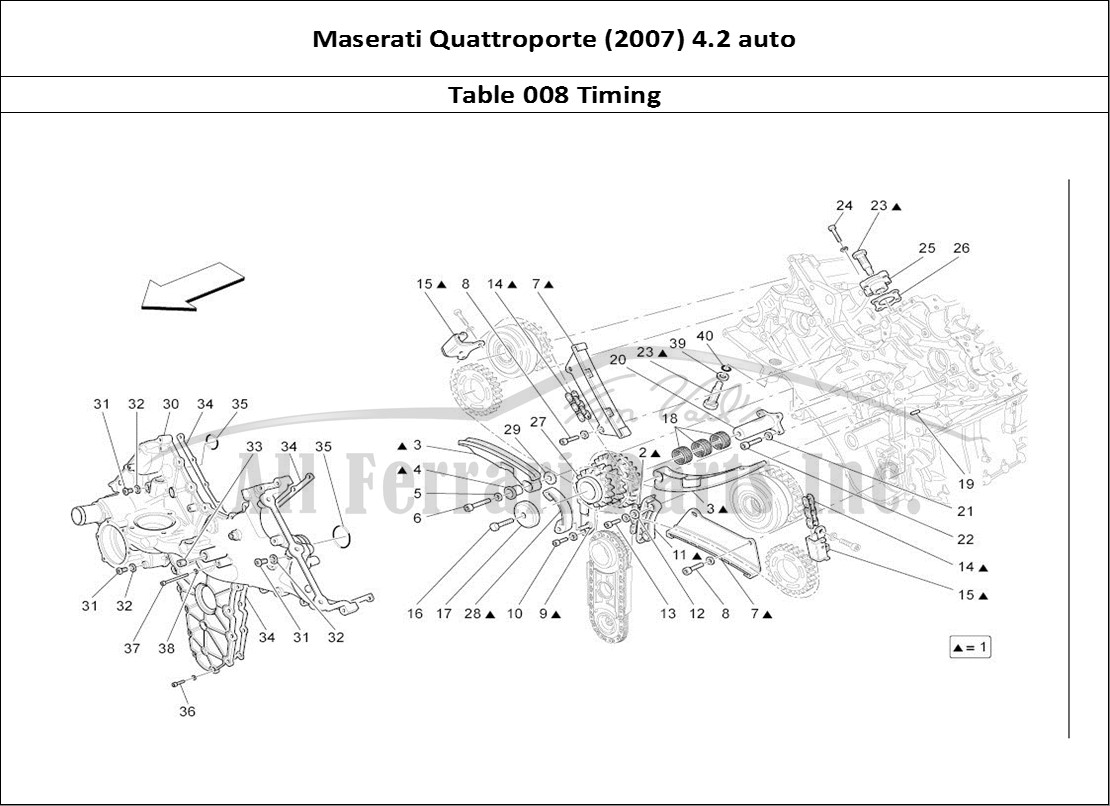 Ferrari Parts Maserati QTP. (2007) 4.2 auto Page 008 Timing