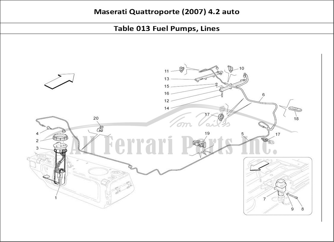 Ferrari Parts Maserati QTP. (2007) 4.2 auto Page 013 Fuel Pumps And Connection