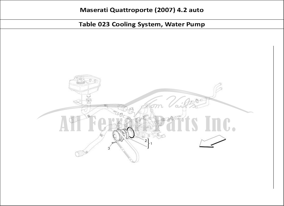 Ferrari Parts Maserati QTP. (2007) 4.2 auto Page 023 Cooling System: Water Pum