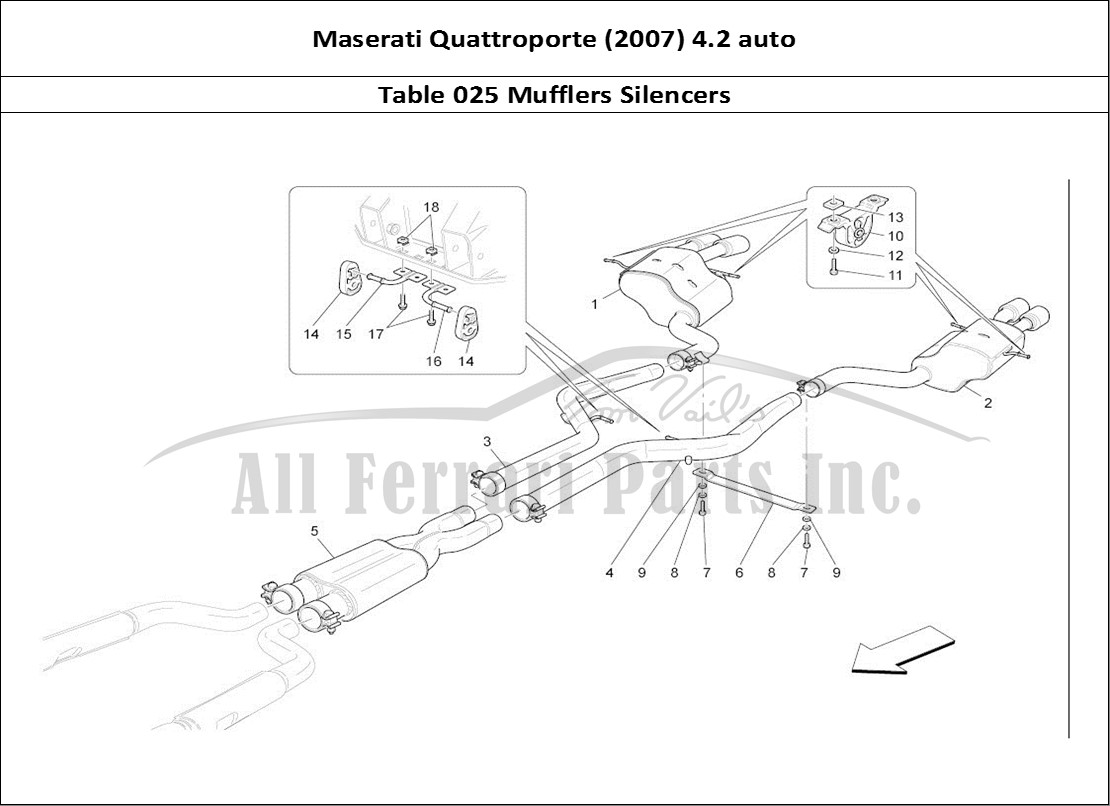Ferrari Parts Maserati QTP. (2007) 4.2 auto Page 025 Silencers