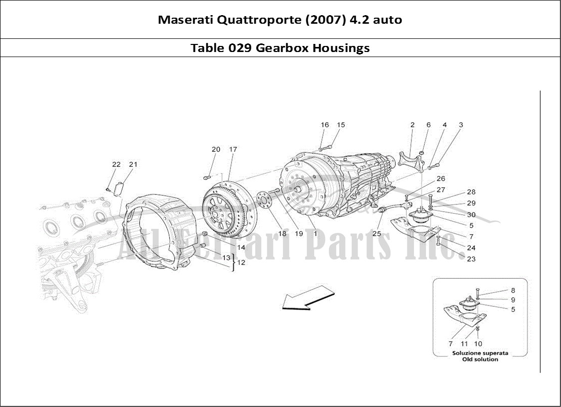 Ferrari Parts Maserati QTP. (2007) 4.2 auto Page 029 Gearbox Housings