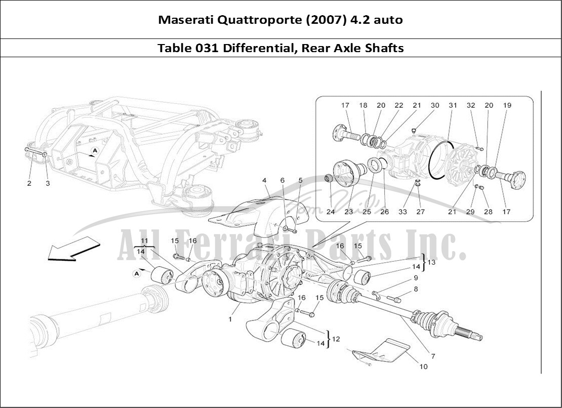 Ferrari Parts Maserati QTP. (2007) 4.2 auto Page 031 Differential And Rear Axl