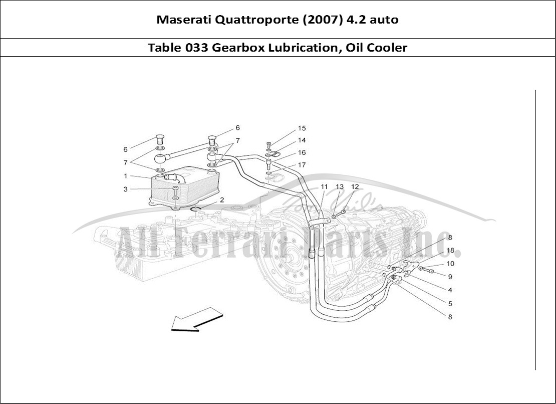 Ferrari Parts Maserati QTP. (2007) 4.2 auto Page 033 Lubrication And Gearbox O