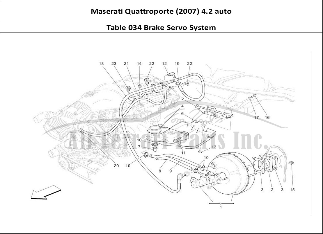 Ferrari Parts Maserati QTP. (2007) 4.2 auto Page 034 Brake Servo System