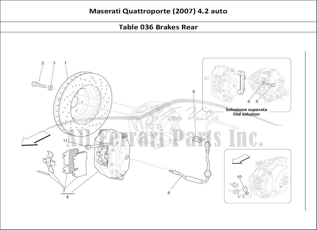 Ferrari Parts Maserati QTP. (2007) 4.2 auto Page 036 Braking Devices On Rear W