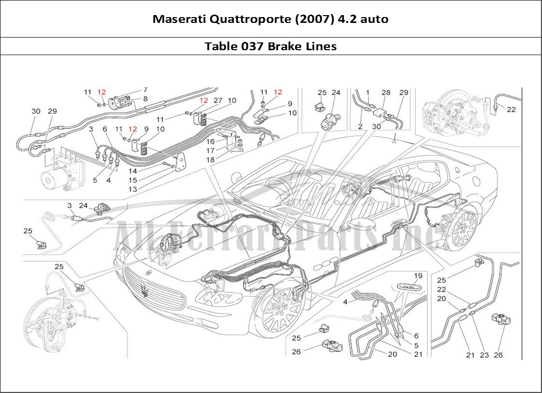Ferrari Parts Maserati QTP. (2007) 4.2 auto Page 037 Lines
