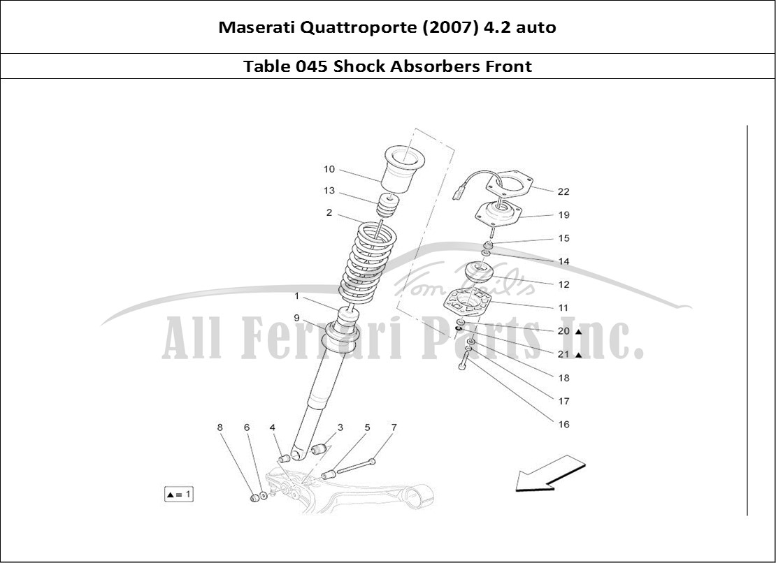 Ferrari Parts Maserati QTP. (2007) 4.2 auto Page 045 Front Shock Absorber Devi