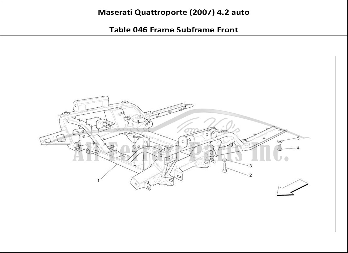 Ferrari Parts Maserati QTP. (2007) 4.2 auto Page 046 Front Underchassis