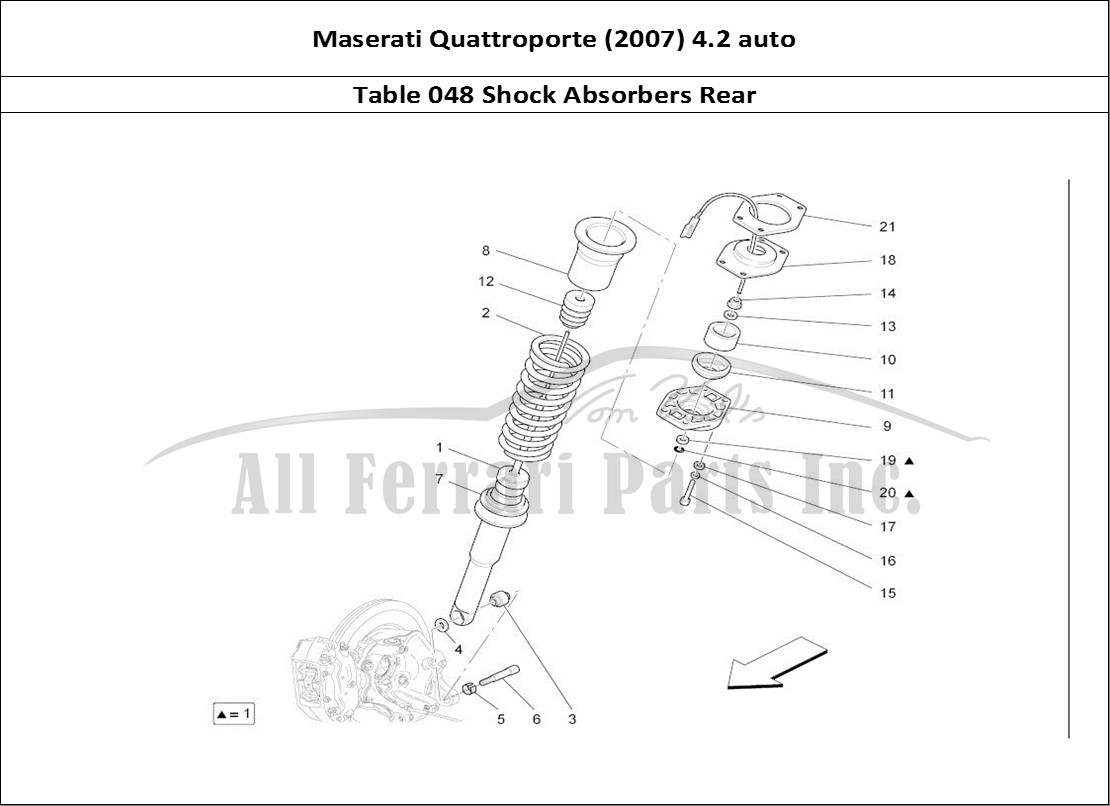 Ferrari Parts Maserati QTP. (2007) 4.2 auto Page 048 Rear Shock Absorber Devic