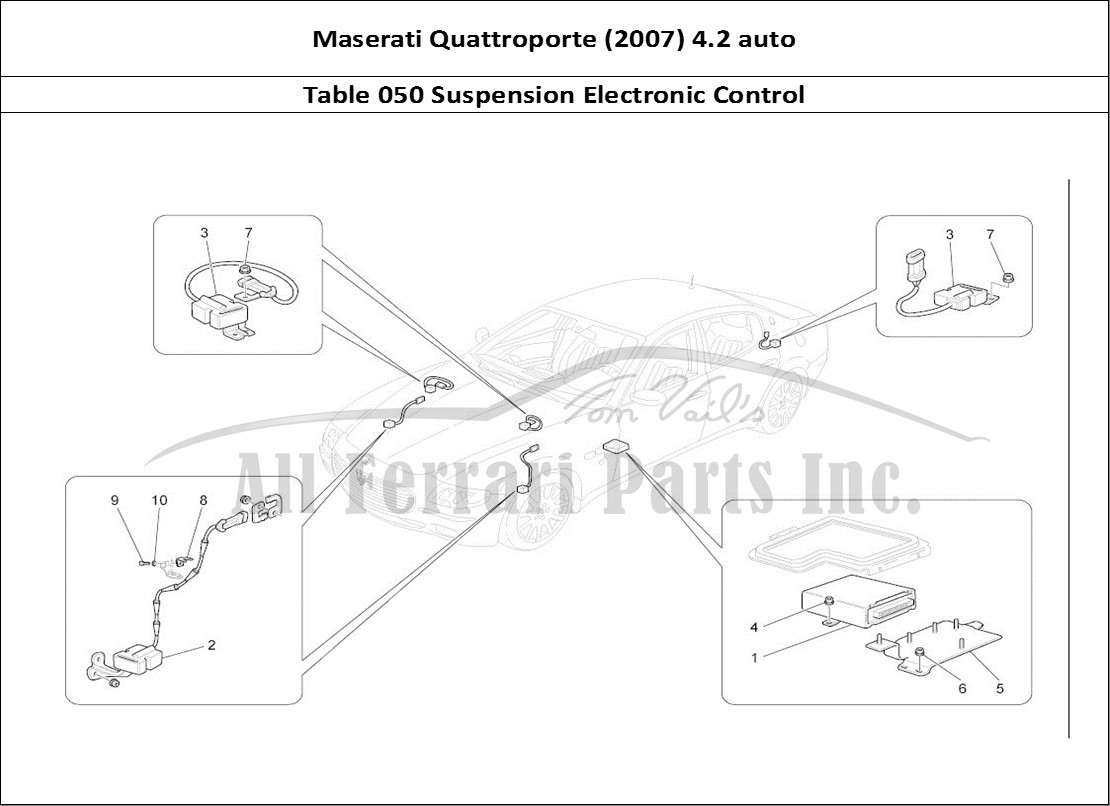 Ferrari Parts Maserati QTP. (2007) 4.2 auto Page 050 Electronic Control (suspe