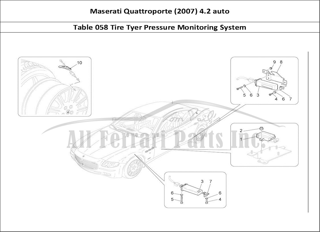 Ferrari Parts Maserati QTP. (2007) 4.2 auto Page 058 Tyre Pressure Monitoring