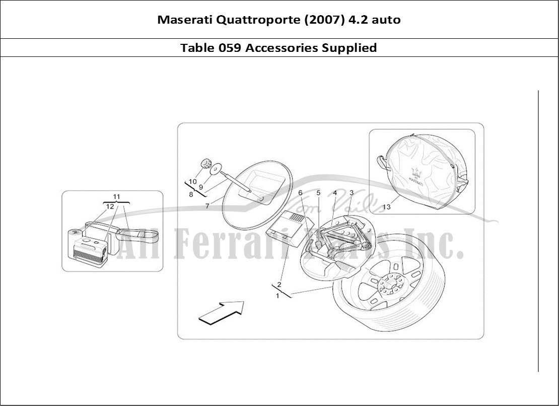 Ferrari Parts Maserati QTP. (2007) 4.2 auto Page 059 Accessories Provided