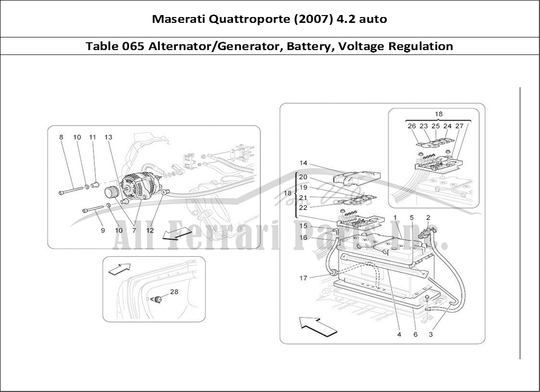 Ferrari Parts Maserati QTP. (2007) 4.2 auto Page 065 Energy Generation And Acc