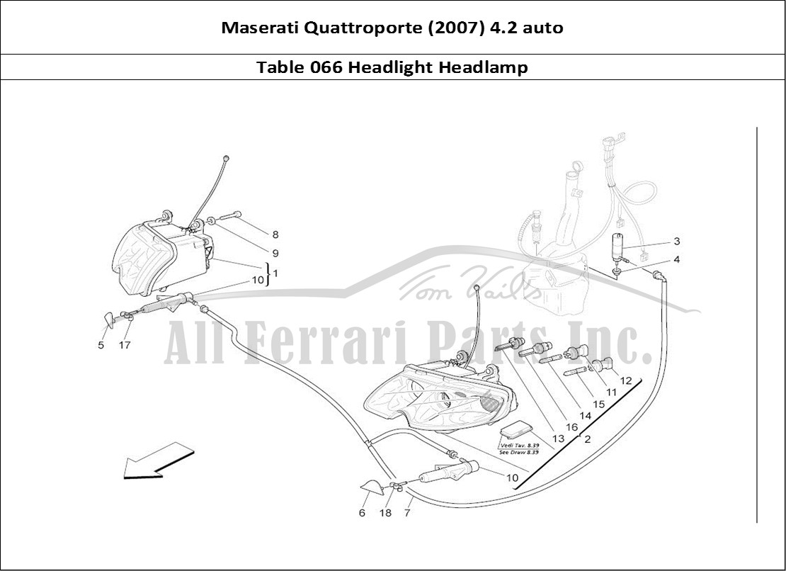 Ferrari Parts Maserati QTP. (2007) 4.2 auto Page 066 Headlight Clusters