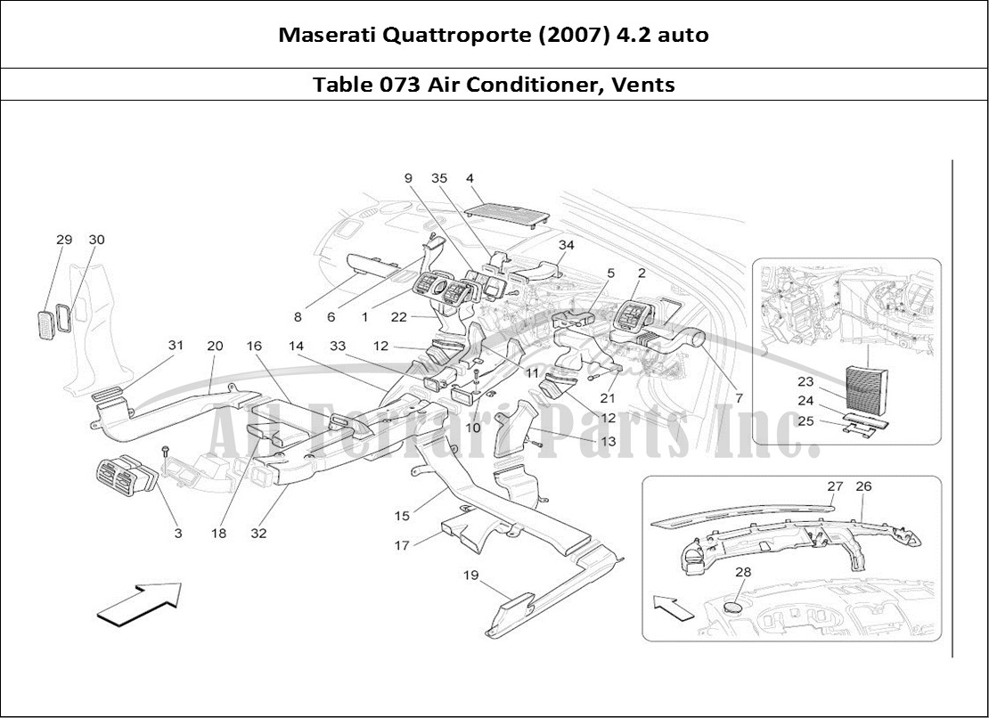 Ferrari Parts Maserati QTP. (2007) 4.2 auto Page 073 A/c Unit: Diffusion