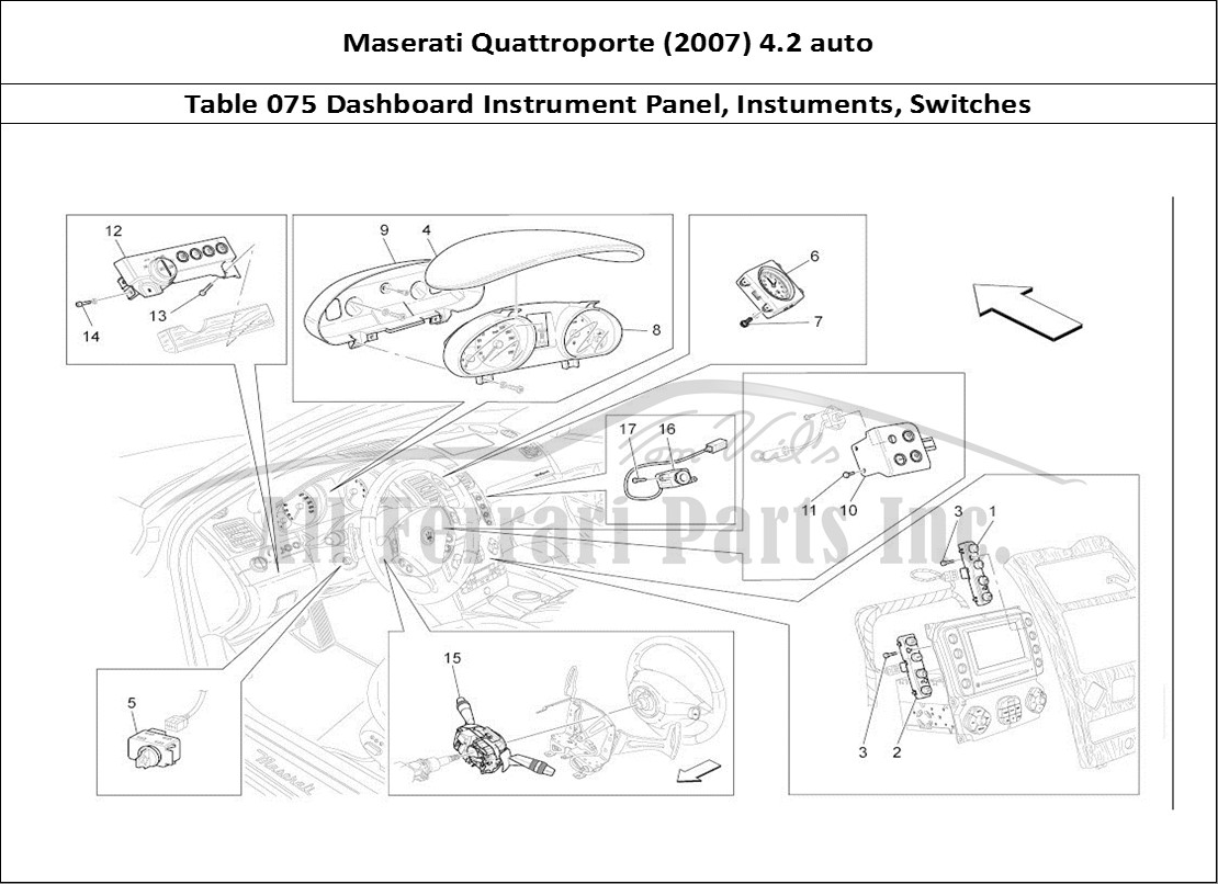 Ferrari Parts Maserati QTP. (2007) 4.2 auto Page 075 Dashboard Devices