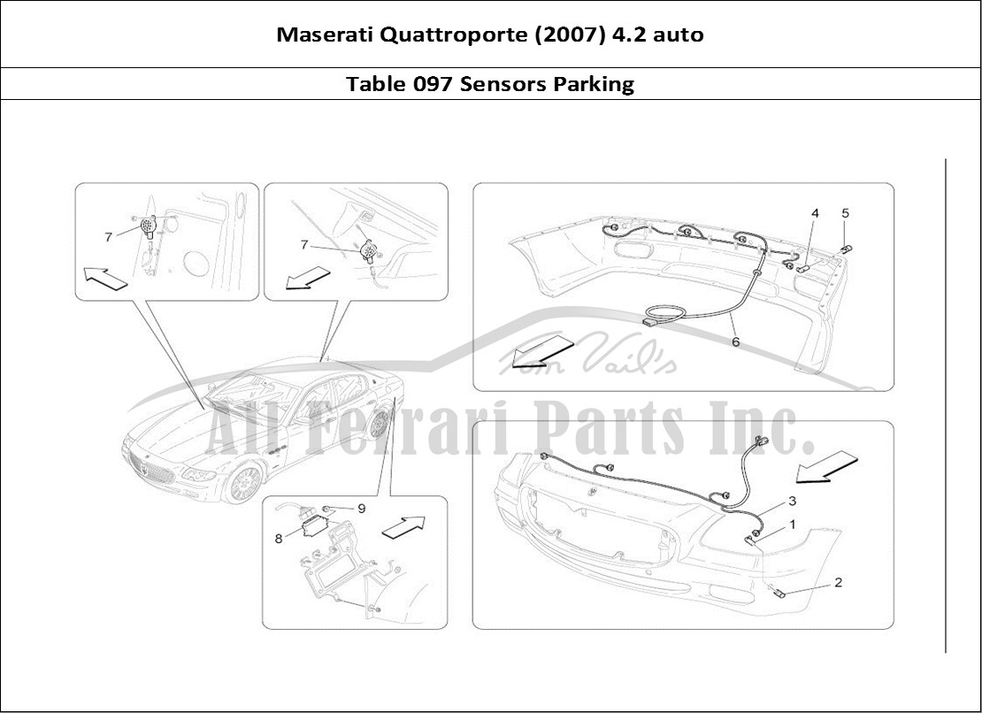Ferrari Parts Maserati QTP. (2007) 4.2 auto Page 097 Parking Sensors