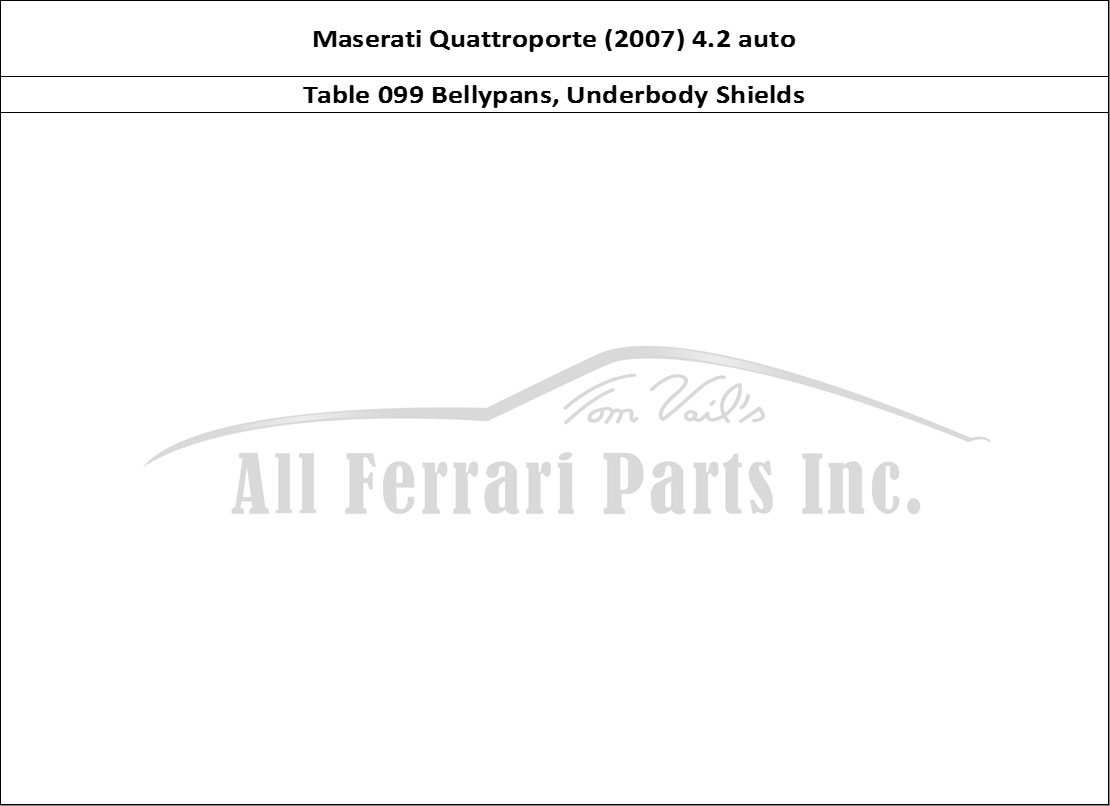 Ferrari Parts Maserati QTP. (2007) 4.2 auto Page 099 Underbody And Underfloor