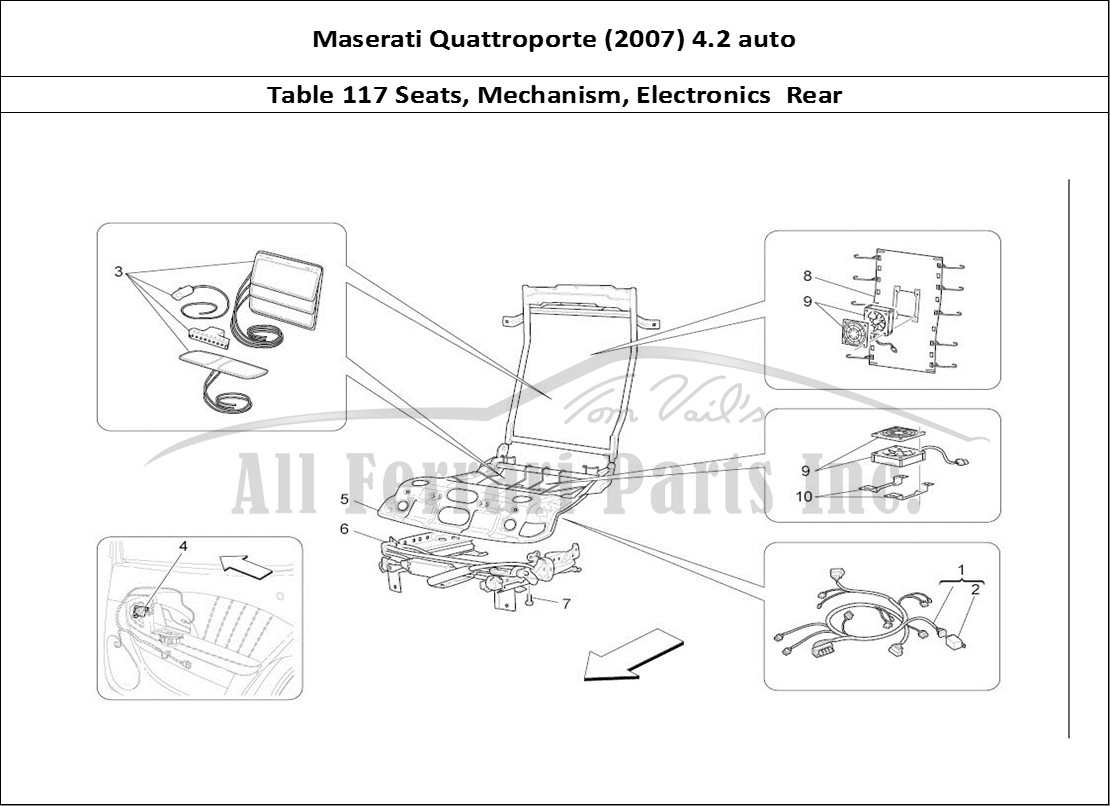 Ferrari Parts Maserati QTP. (2007) 4.2 auto Page 117 Rear Seats: Mechanics And